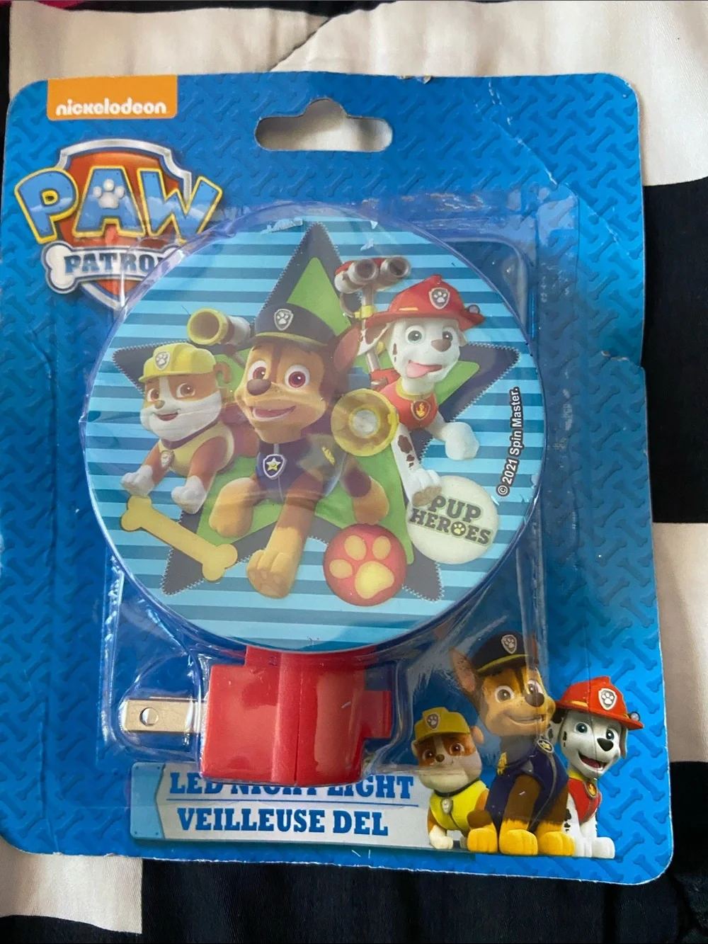 Paw Patrol LED Plug-In Night Light in Blue and Red